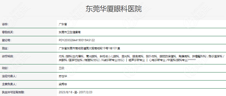 东莞华厦眼科医院